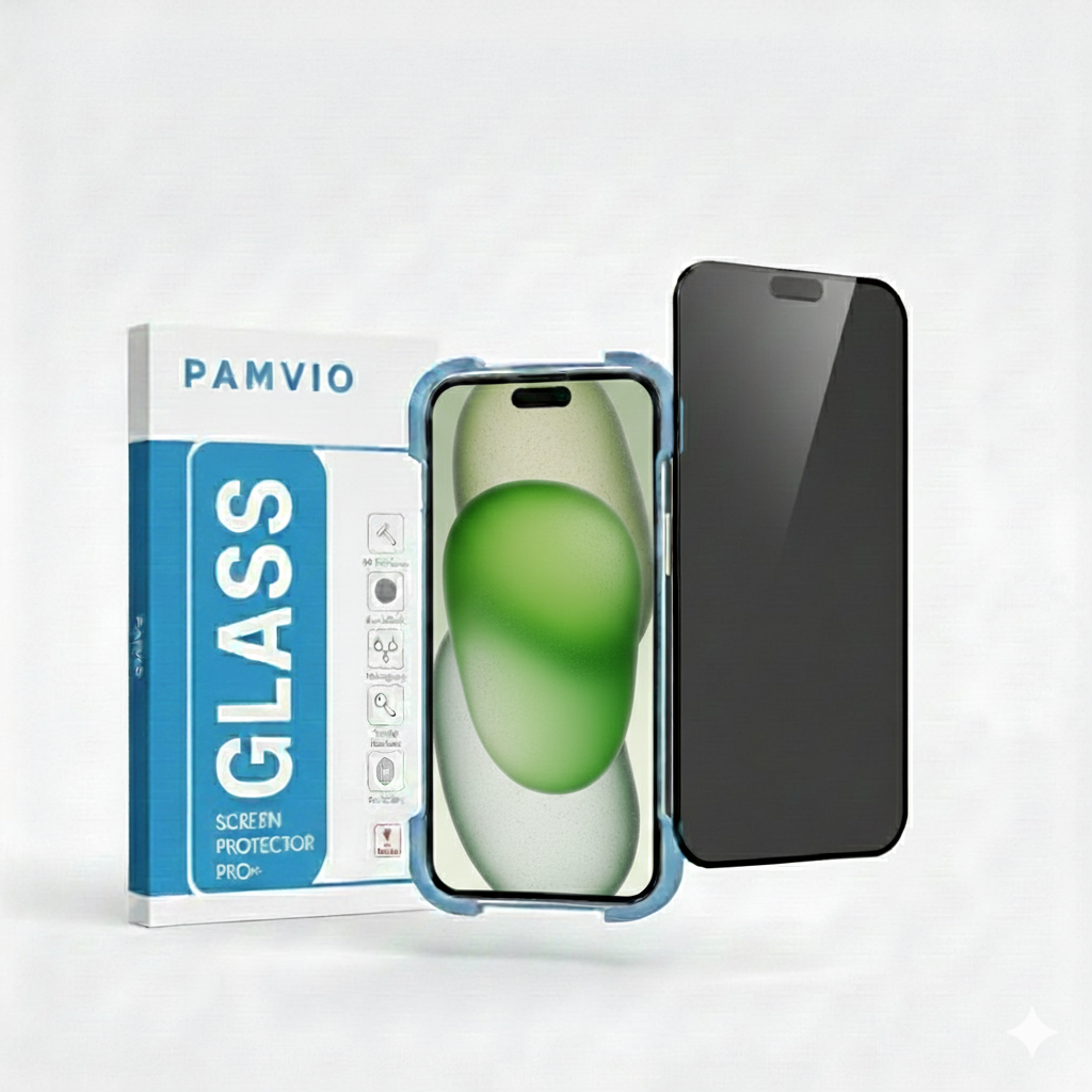 Privacy Tempered Glass for iPhone 15 | Privacy Screen Protector for iPhone 15