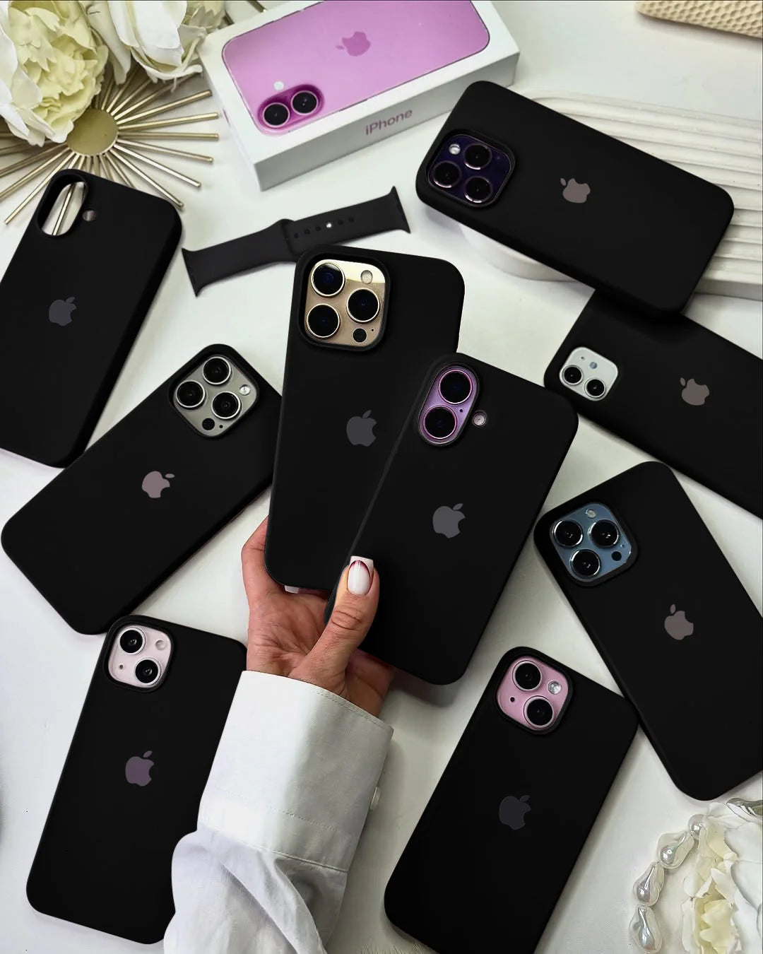 iPhone Silicone Back Cover Black Soft Touch
